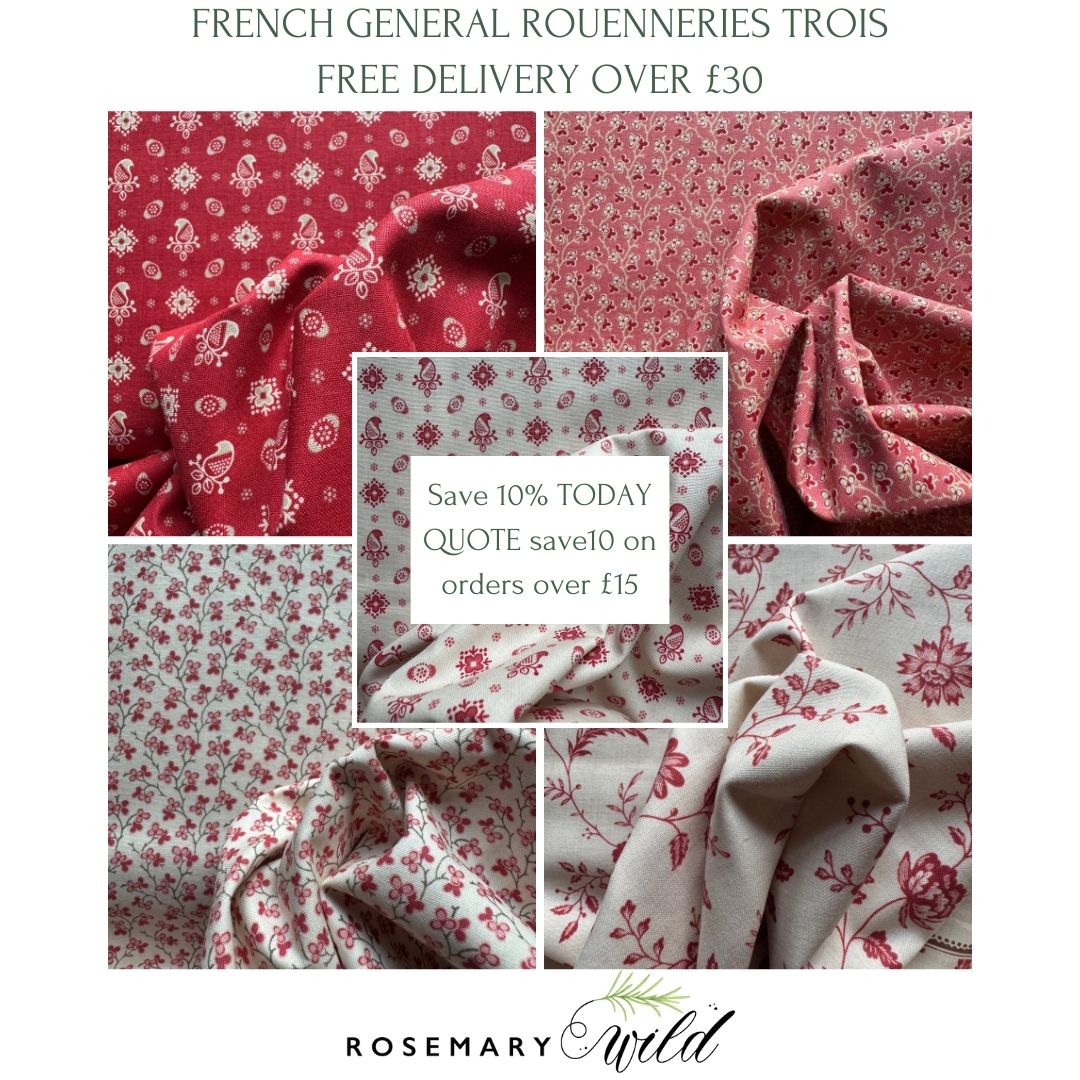 Save 10% on French General Rouenneiries Trois fat quarter bundle
