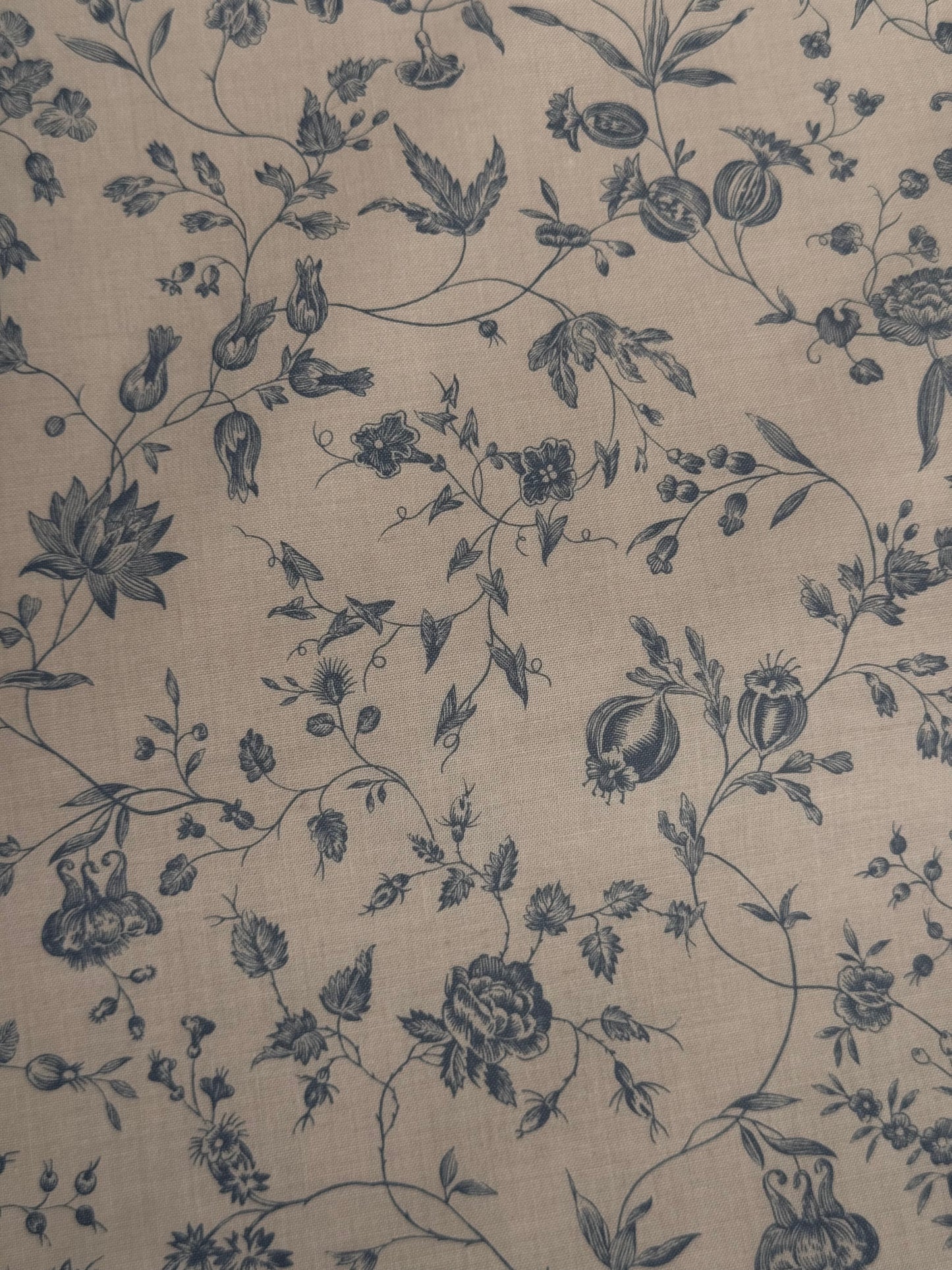 Smoke French Blue Large Floral - Sacre Bleu