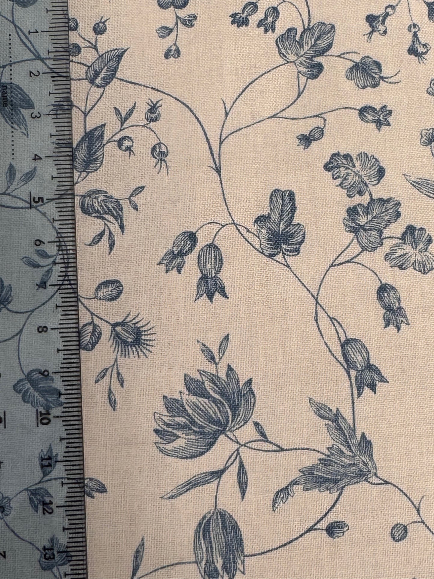 Smoke French Blue Large Floral - Sacre Bleu