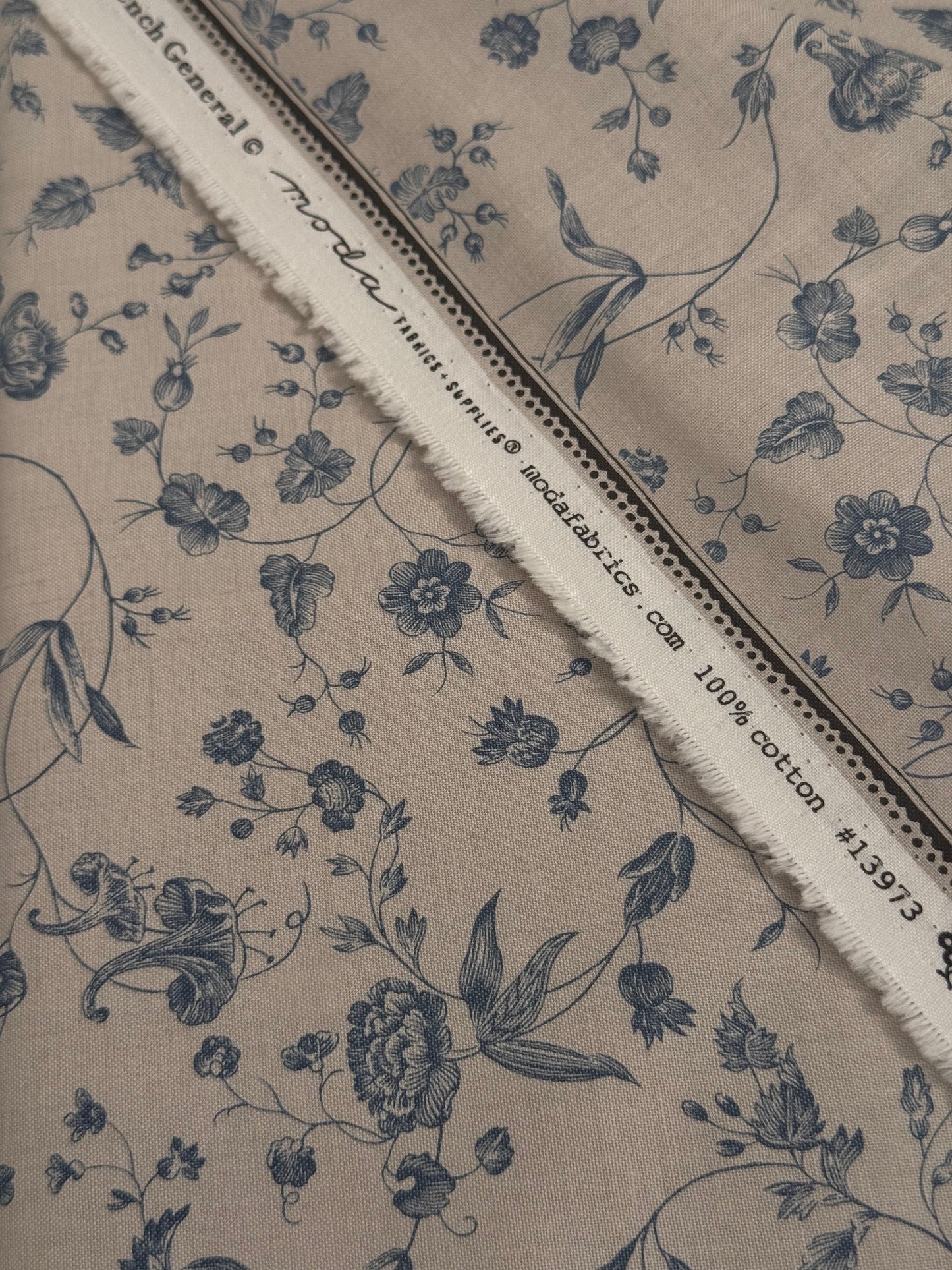 Smoke French Blue Large Floral - Sacre Bleu