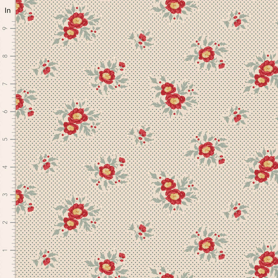Merry Little Christmas Fat Quarter Bundle - 5 fabrics in Duck Egg, 20 x 22in