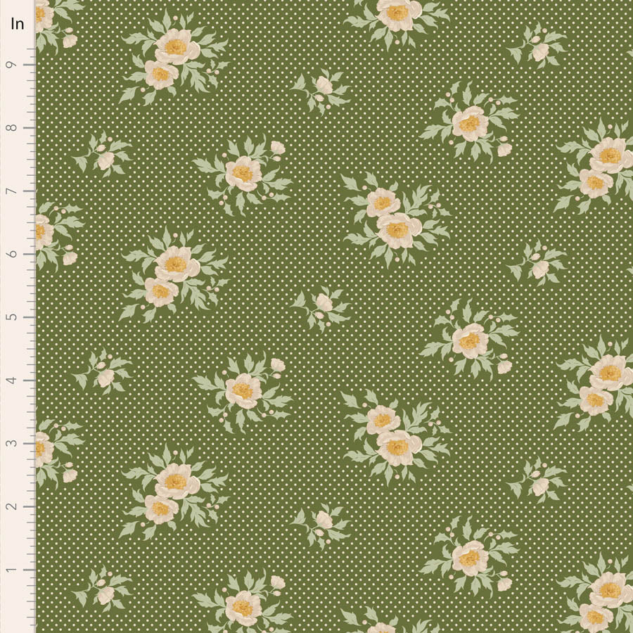 Merry Little Christmas Fat Quarter Bundle - 5 fabrics in Green, 20 x 22in