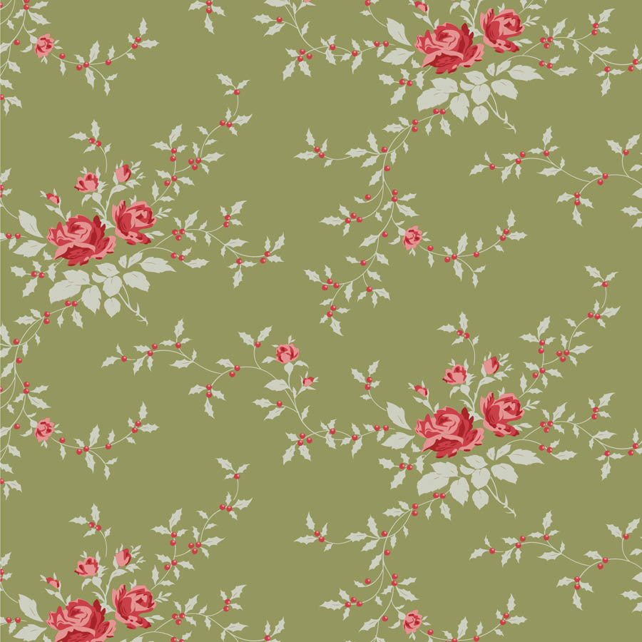 Merry Little Christmas Fat Quarter Eve & Noel Blender Bundle - 12 fabrics, 20 x 22in