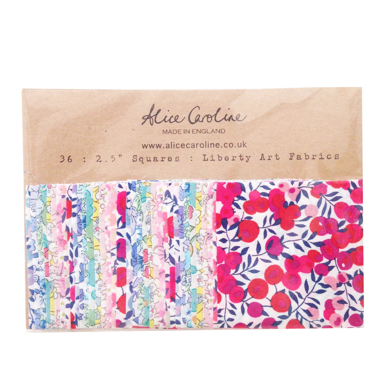 36 Piece Liberty Tana Lawn Fabric Mixed Colours 2.5" Charm Squares