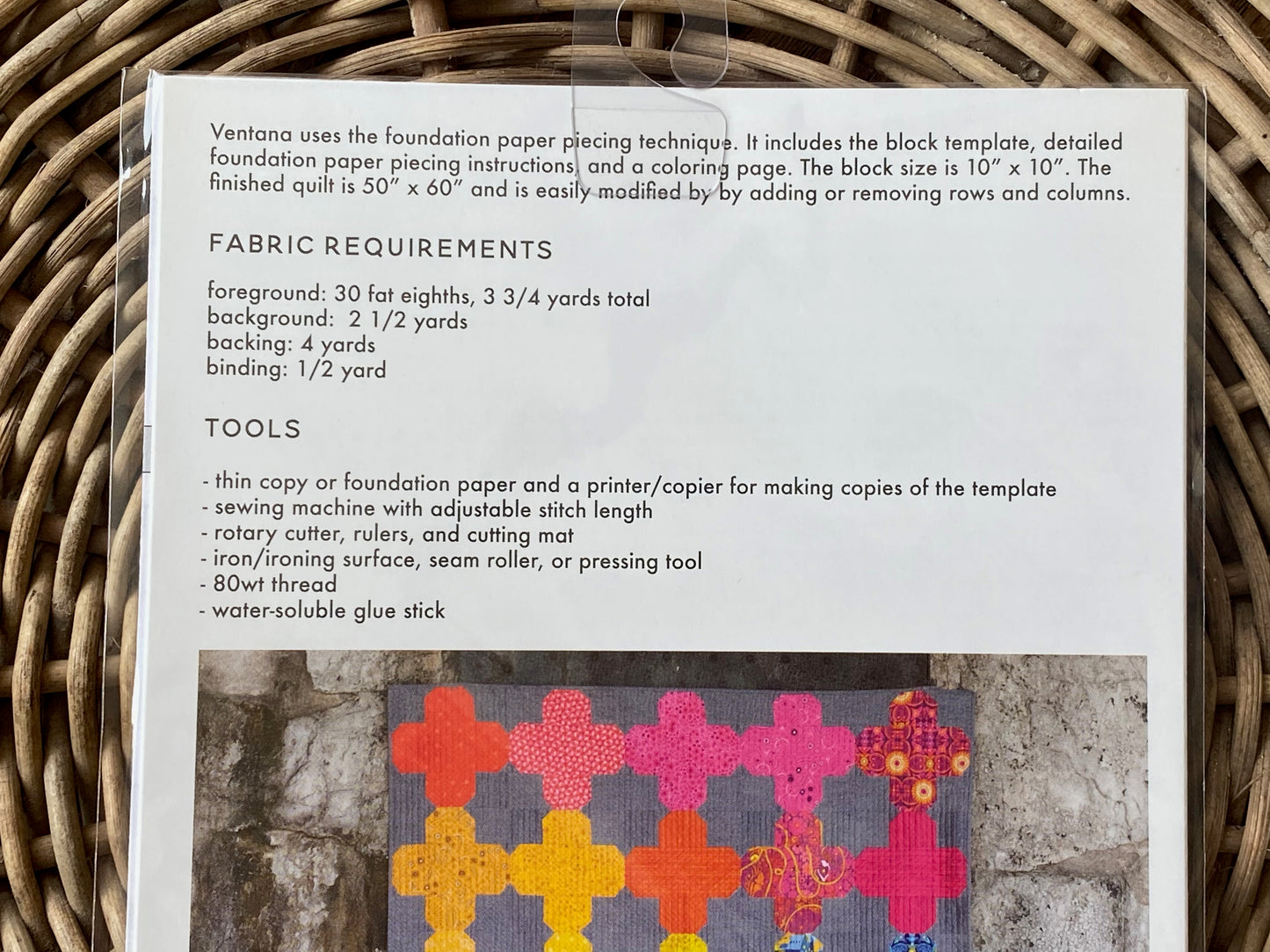 Alison Glass Foundation Paper Piecing Quilt Pattern