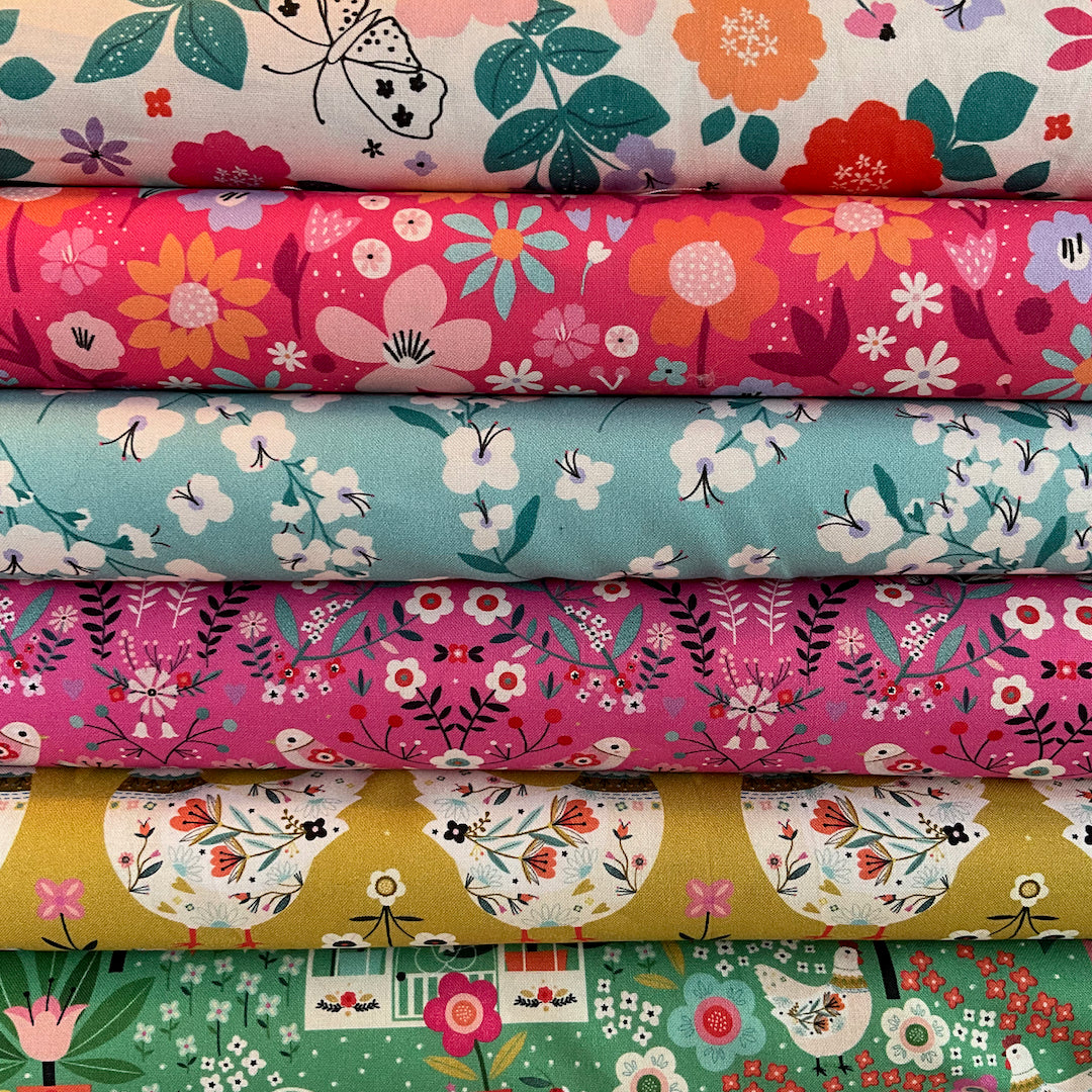 White Floral Butterfly Field