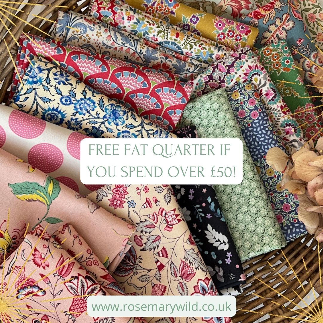 Free fat quarter if you spend over £50