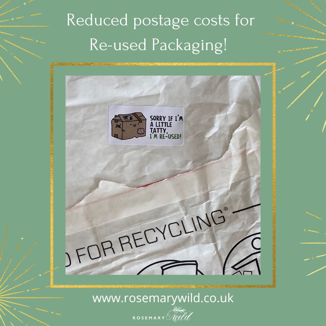 Reduced postage for re-used packaging