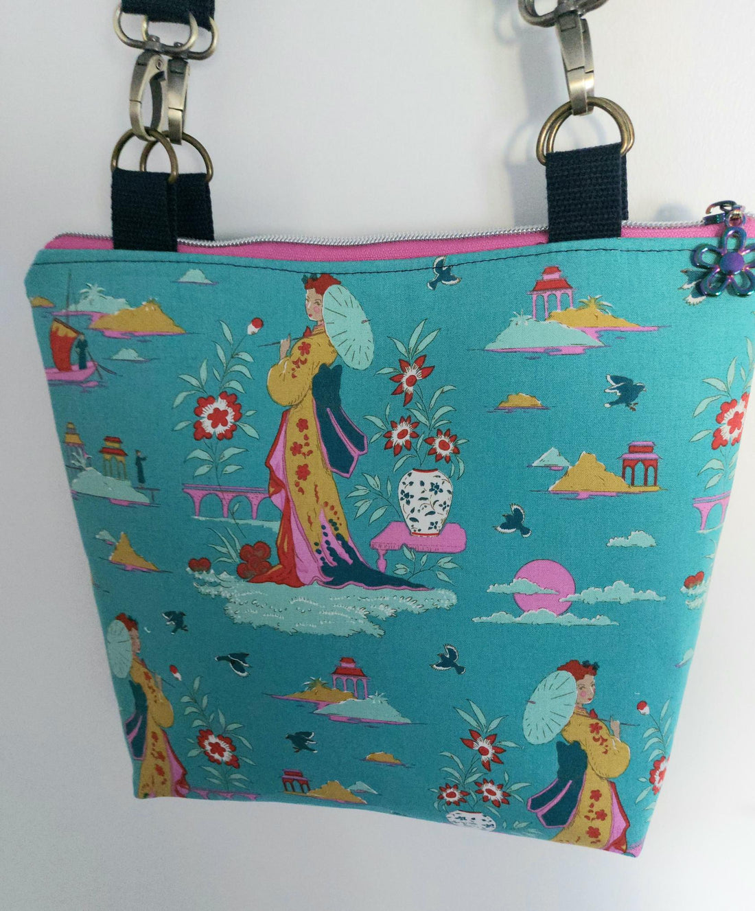 Orchard Craft's latest bag using Tilda Garden Vista fabric
