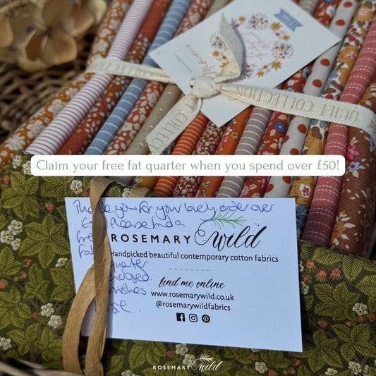 Surprise fat quarter with every order over £50