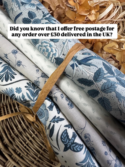 Did you know that I offer free postage for any order over £30 delivered in the UK?