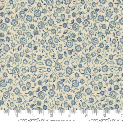 Pearl French Blue Small Floral - Sacre Bleu