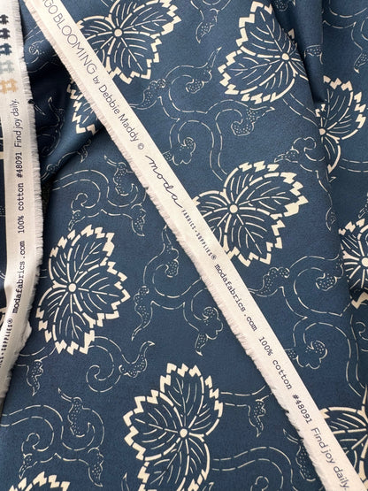 Indigo Blooming by Debbie Maddy - Navy