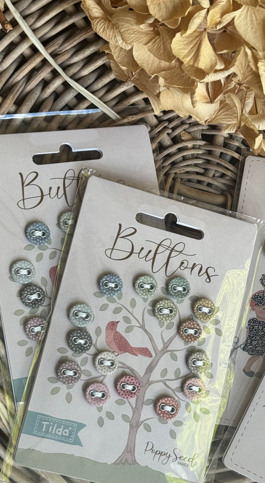Poppyseed Buttons 15 pieces