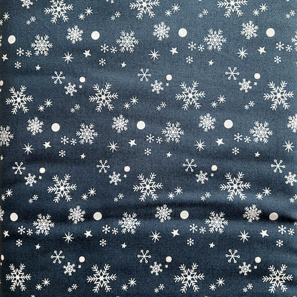White Snowflakes on Blue Night Sky - Hello Holidays