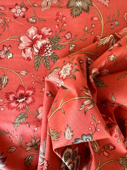 Large Floral Faded Red - Antoinette