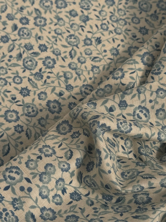 Pearl French Blue Small Floral - Sacre Bleu