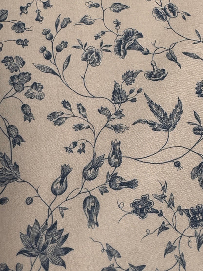 Smoke French Blue Large Floral - Sacre Bleu