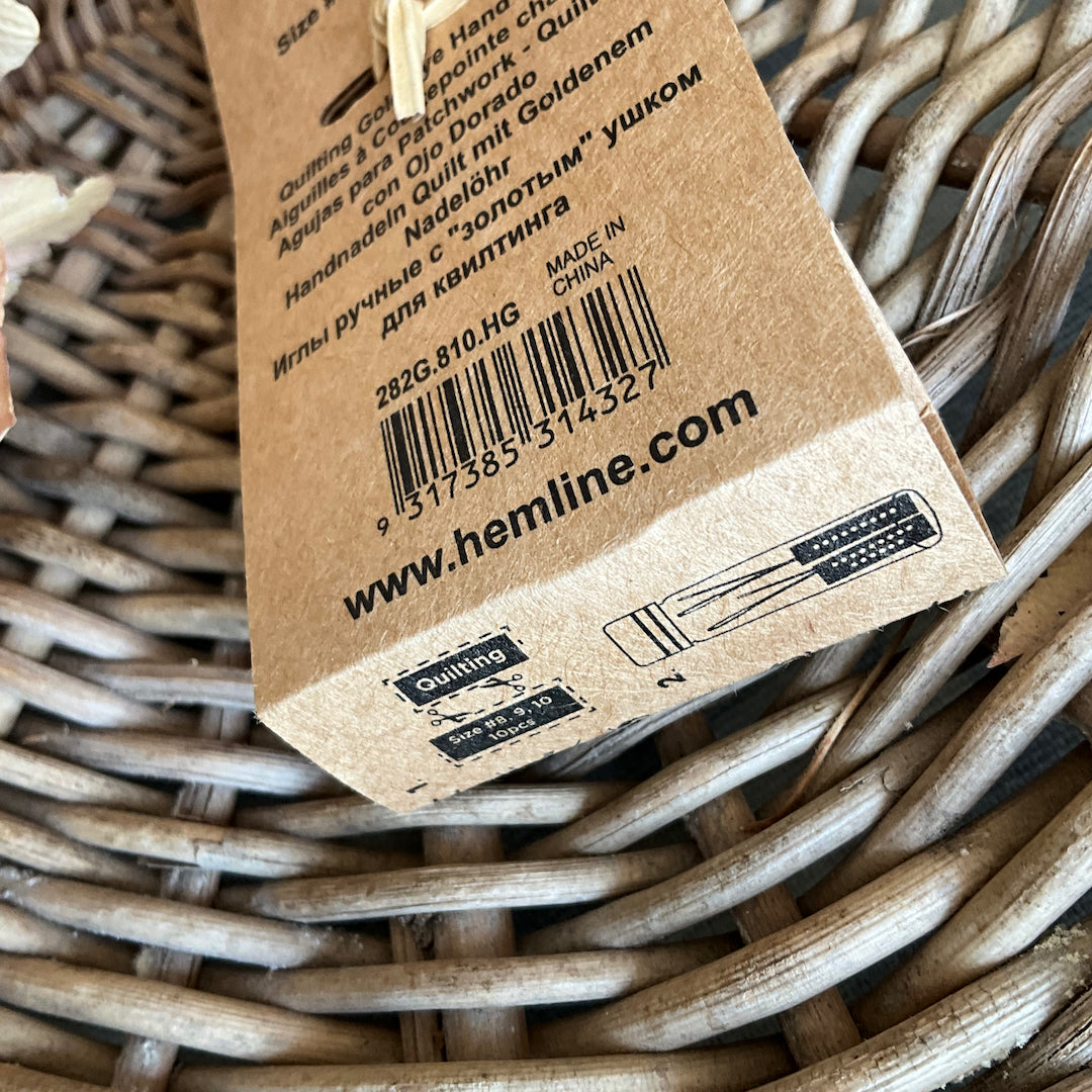 Gold Hand Sewing Needles x 10, Premium: Quilting Sizes 8-10