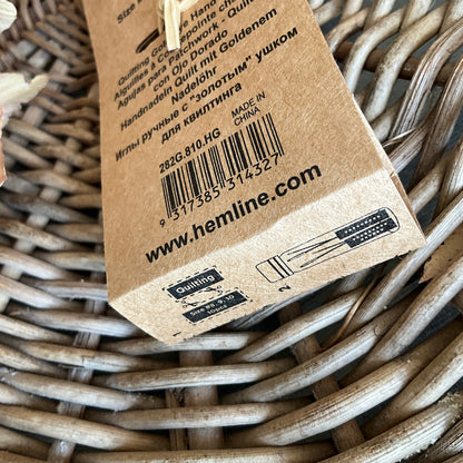 Gold Hand Sewing Needles x 10, Premium: Quilting Sizes 8-10