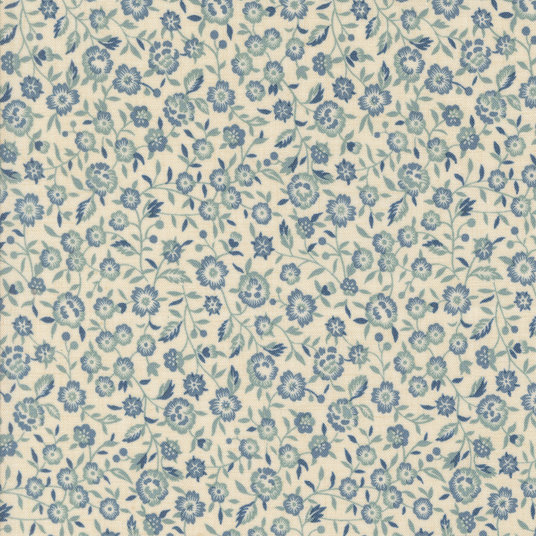 Pearl French Blue Small Floral - Sacre Bleu