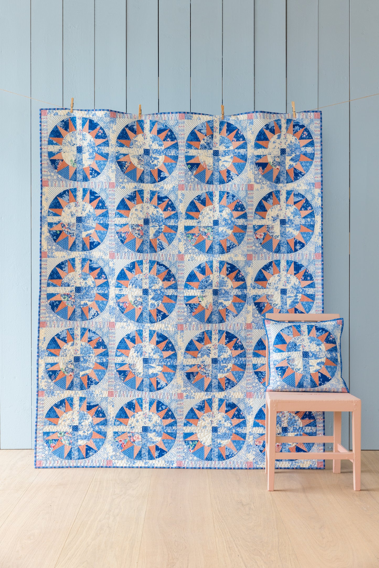 Something Blue Fat Quarter Bundle - 10 fabrics in Light, 21 x 19in