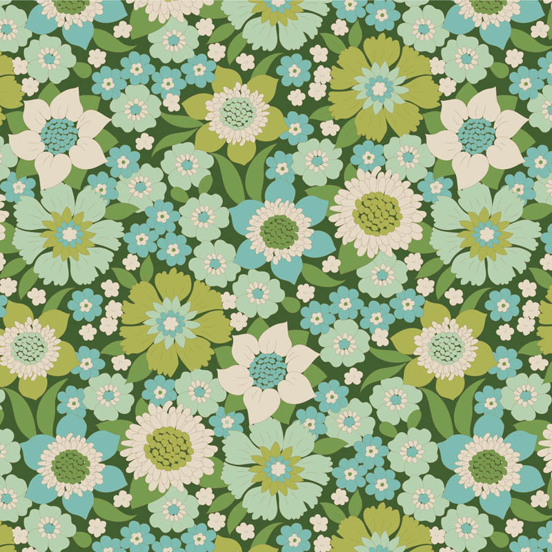 Wallflower Charm Pack - 20 fabrics, 5in squares, 40 pieces - two of each design