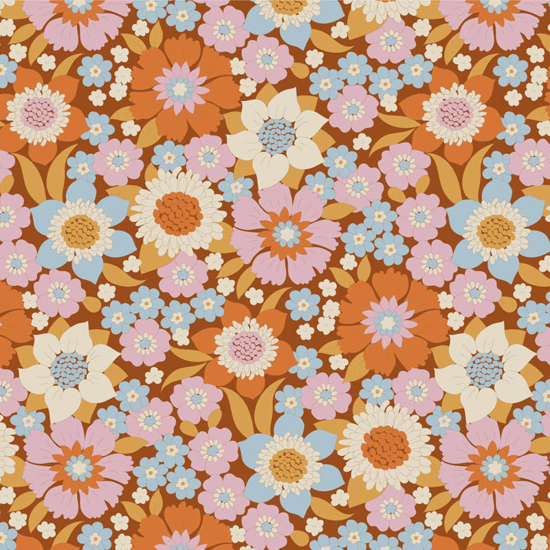 Wallflower Charm Pack - 20 fabrics, 5in squares, 40 pieces - two of each design