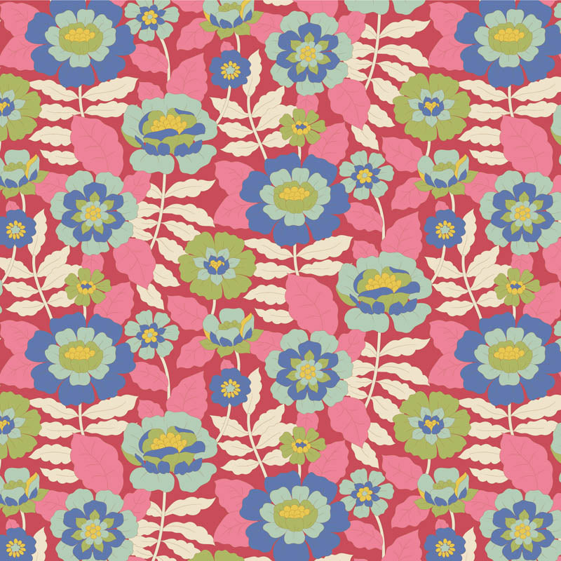 Wallflower Charm Pack - 20 fabrics, 5in squares, 40 pieces - two of each design