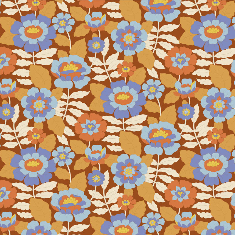 Wallflower Charm Pack - 20 fabrics, 5in squares, 40 pieces - two of each design