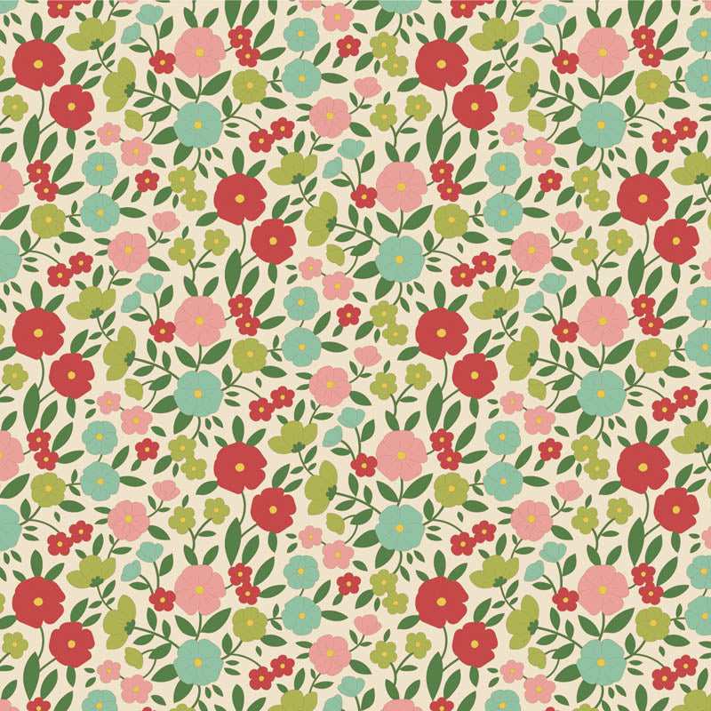 Wallflower Charm Pack - 20 fabrics, 5in squares, 40 pieces - two of each design