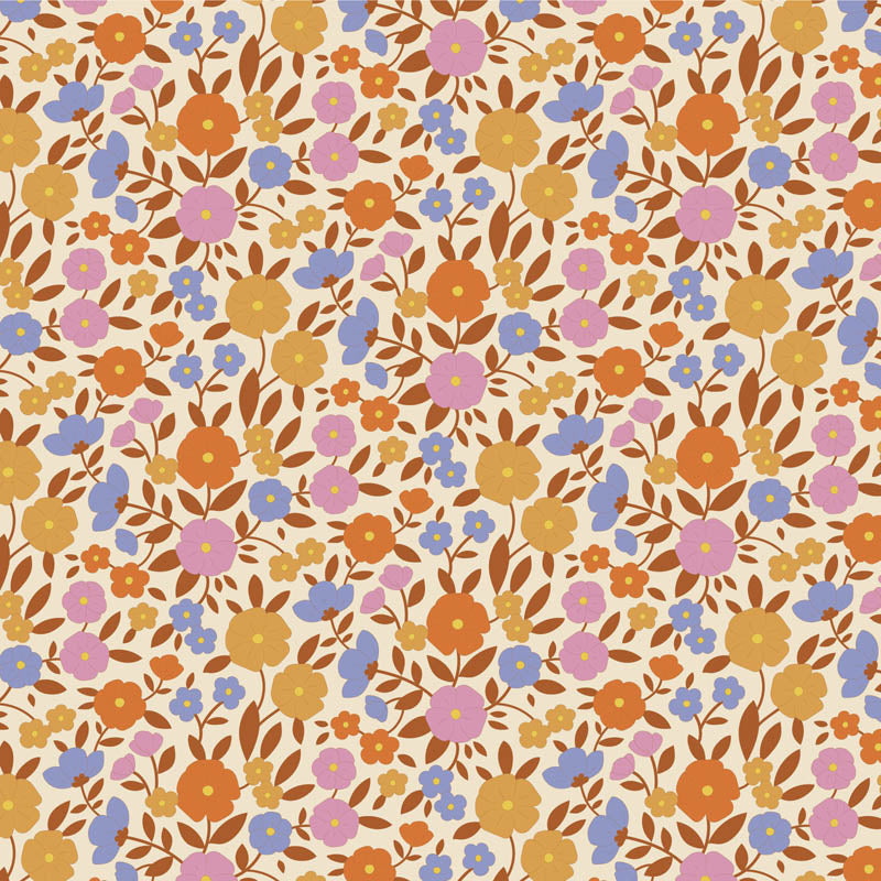 Wallflower Charm Pack - 20 fabrics, 5in squares, 40 pieces - two of each design