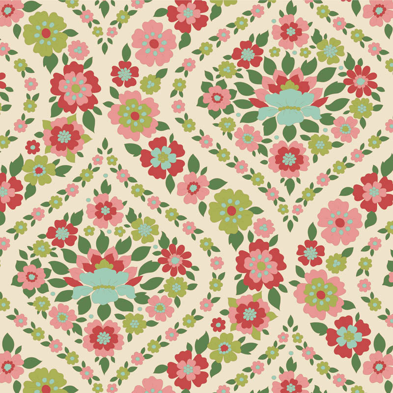 Wallflower Charm Pack - 20 fabrics, 5in squares, 40 pieces - two of each design