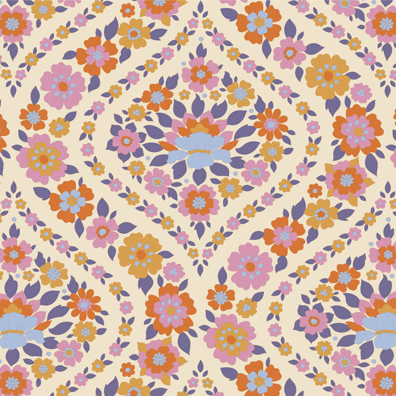 Wallflower Charm Pack - 20 fabrics, 5in squares, 40 pieces - two of each design