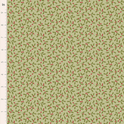 Merry Little Christmas Fat Quarter Bundle - 5 fabrics in Green, 20 x 22in