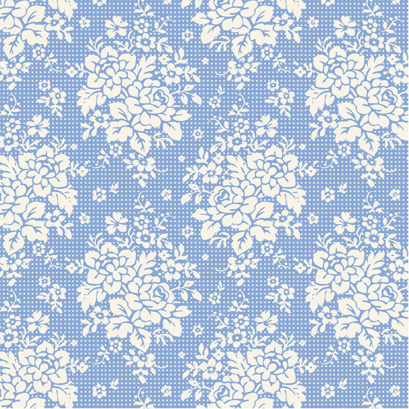 Something Blue Fat Quarter Bundle - 10 fabrics in Light, 21 x 19in