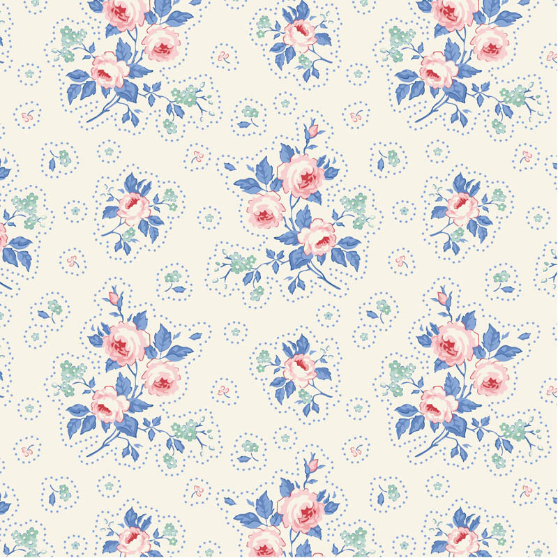 Something Blue Fat Quarter Bundle - 10 fabrics in Light, 21 x 19in