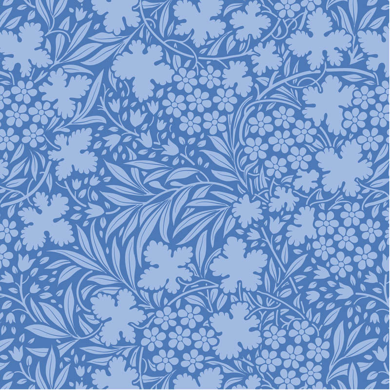Something Blue Fat Quarter Bundle - 10 fabrics in Dark, 21 x 19in