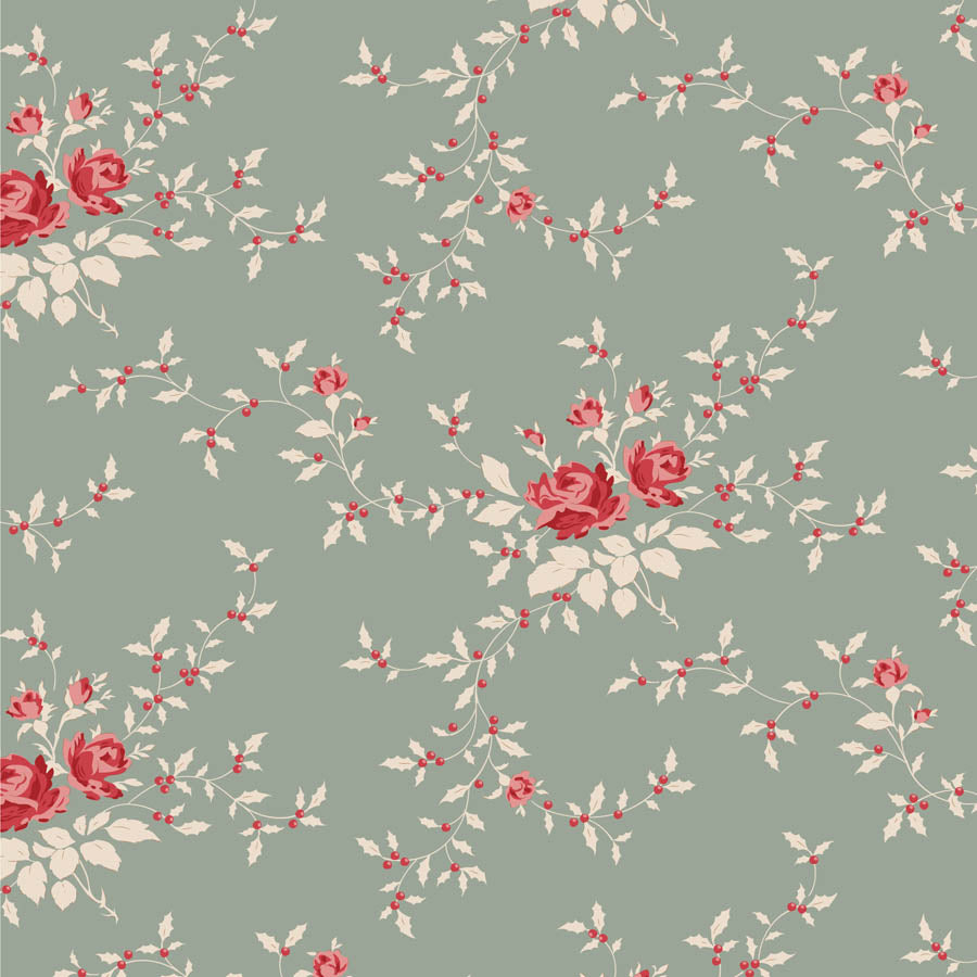 Merry Little Christmas Fat Quarter Eve & Noel Blender Bundle - 12 fabrics, 20 x 22in