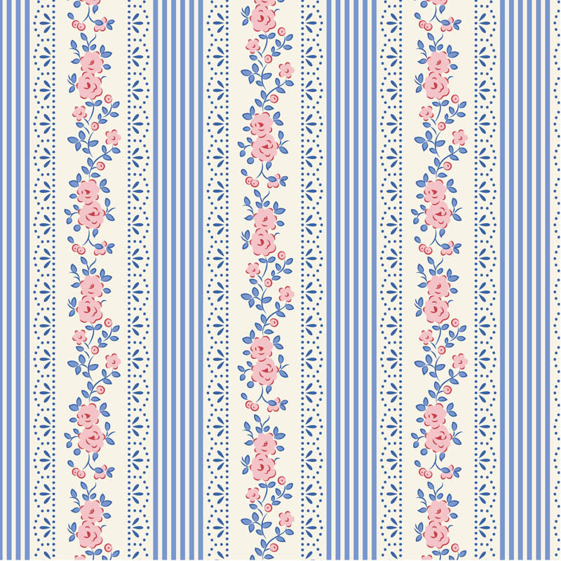 Something Blue Fat Quarter Bundle - 12 fabrics in Blenders, Borders, labels and ornaments, 21 x 19in