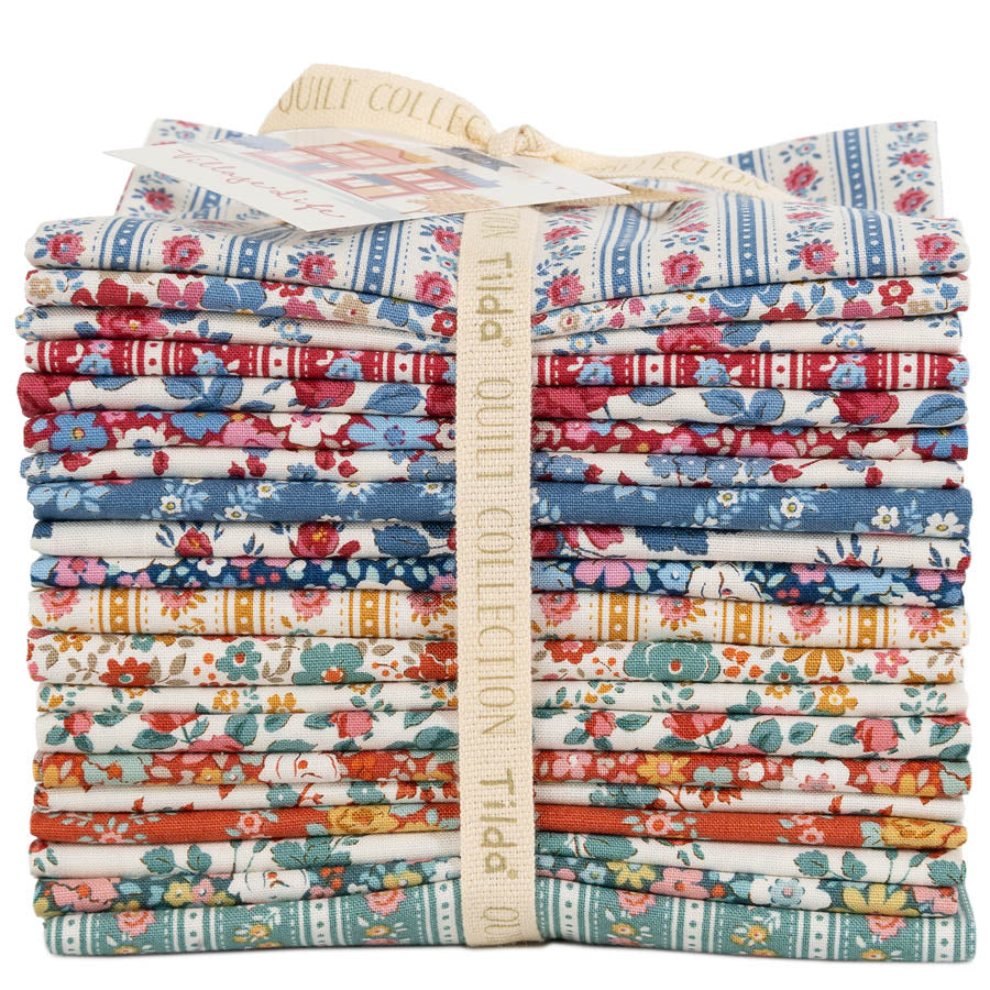Village Life Fat Quarter Bundle - 20 fabrics, 21 x 19in