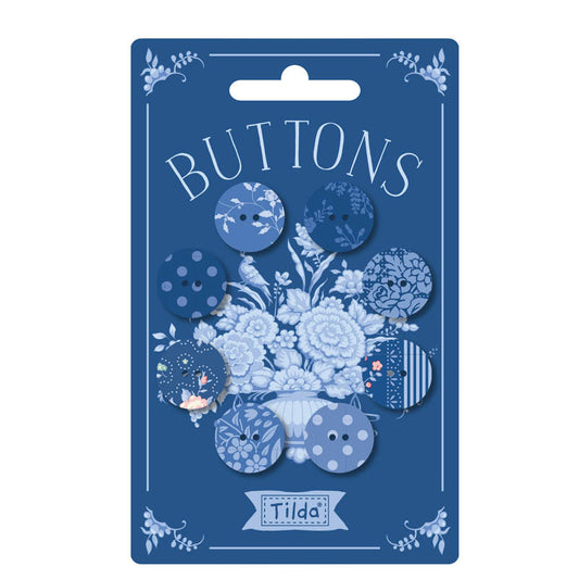 Something Blue Buttons Dark Blue 8 pieces