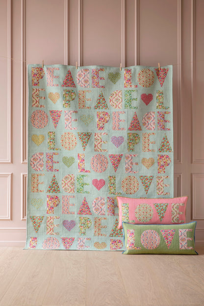 Wallflower Fat Quarter Bundle Green - 5 fabrics, 20 x 22in