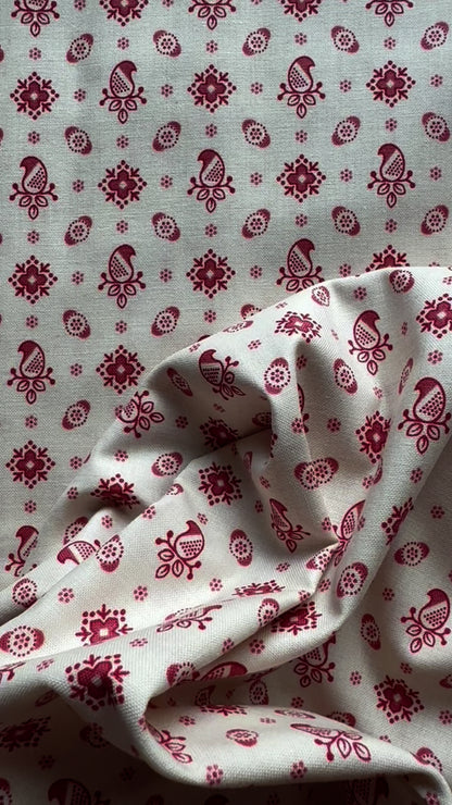 Birds Pearl Faded Red - Rouenneries Trois