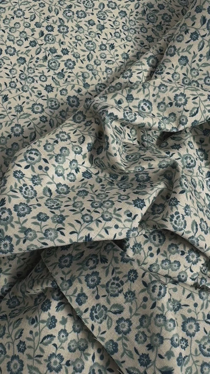 Pearl French Blue Small Floral - Sacre Bleu