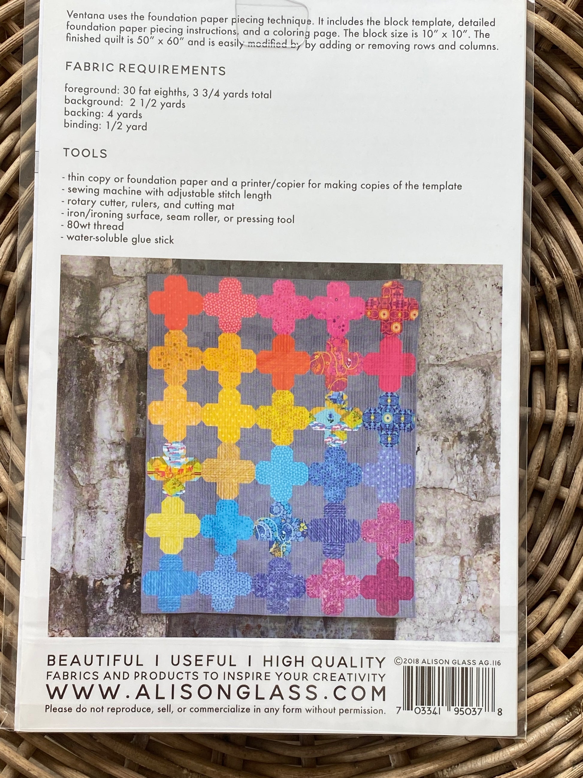 Alison Glass Foundation Paper Piecing Quilt Pattern