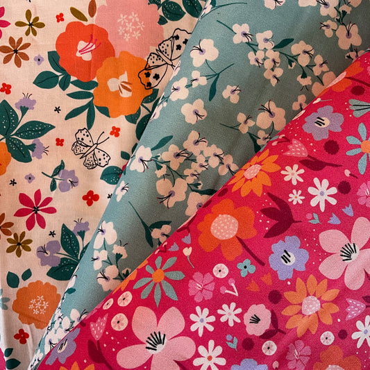 Butterfly Field Bundle of Three Fat Quarters